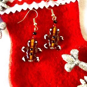 Homemade Christmas earrings